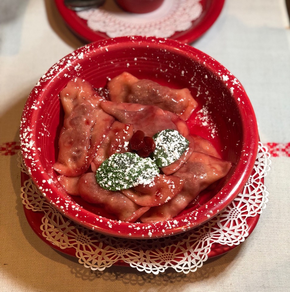 Sour Cherry Dumplings at Bellarussian Xata on #foodmento http://foodmento.com/place/11696