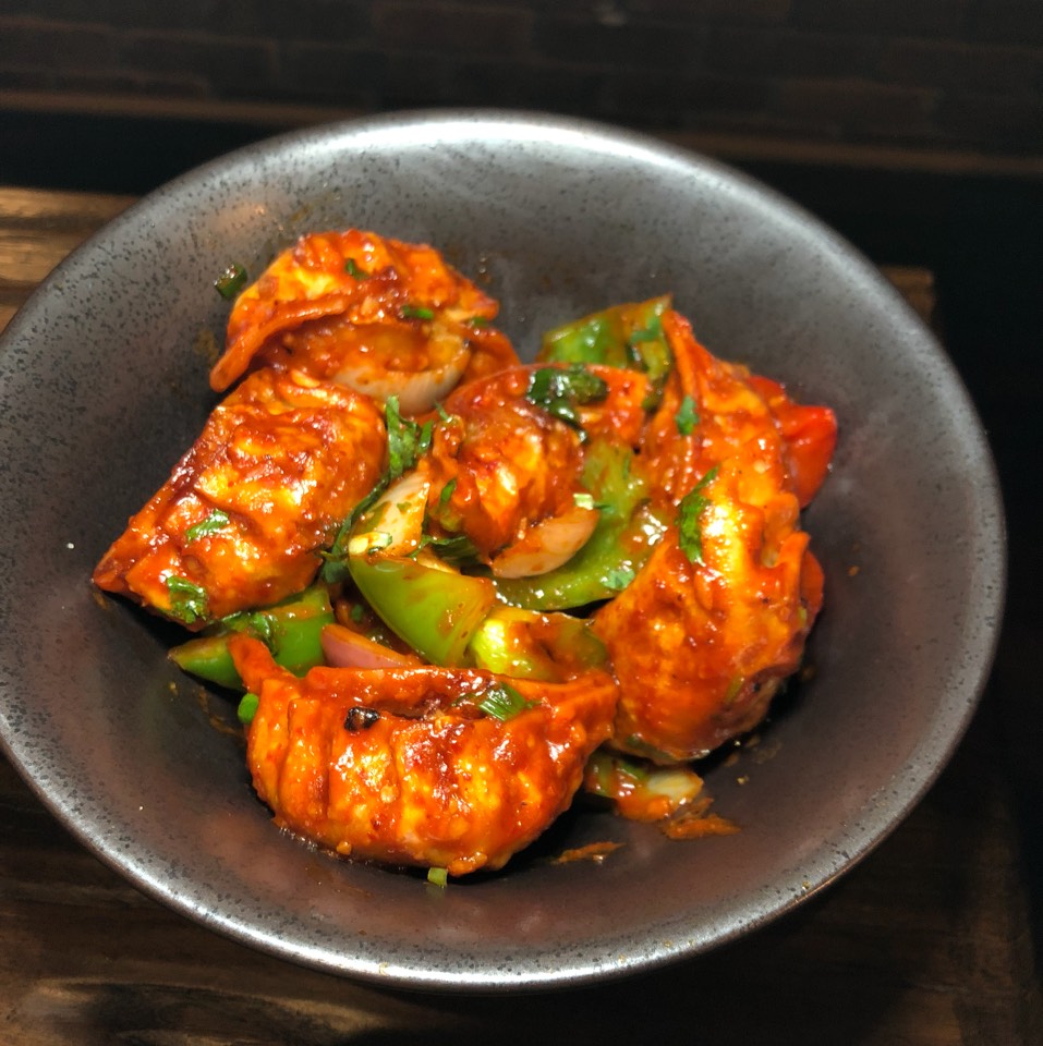 Chicken Momos in Chili Gravy at Bajeko Sekuwa Himalayan Grill on #foodmento http://foodmento.com/place/12009