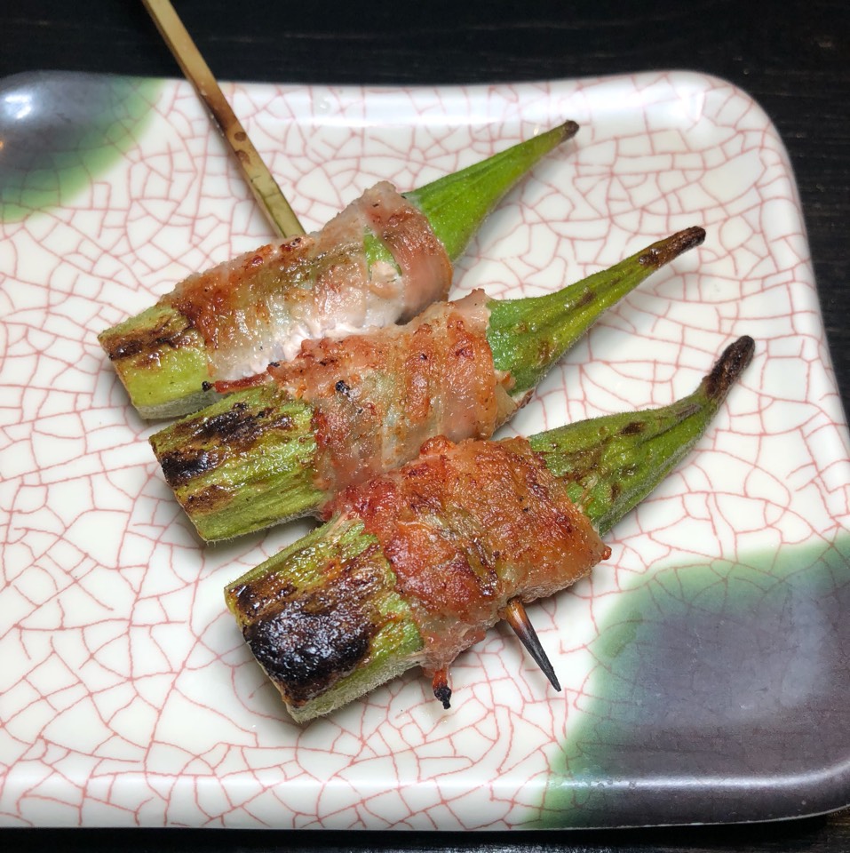 Okra With Pork at Torihei Yakitori Robata Dining on #foodmento http://foodmento.com/place/12022