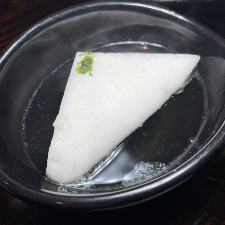 Hanpen Soft Fish Cake Oden Stew at Torihei Yakitori Robata Dining on #foodmento http://foodmento.com/place/12022