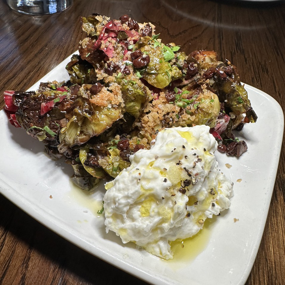 Balsamic Glazed Brussels Sprouts, Burrata $18 at A.O.C. on #foodmento http://foodmento.com/place/12097