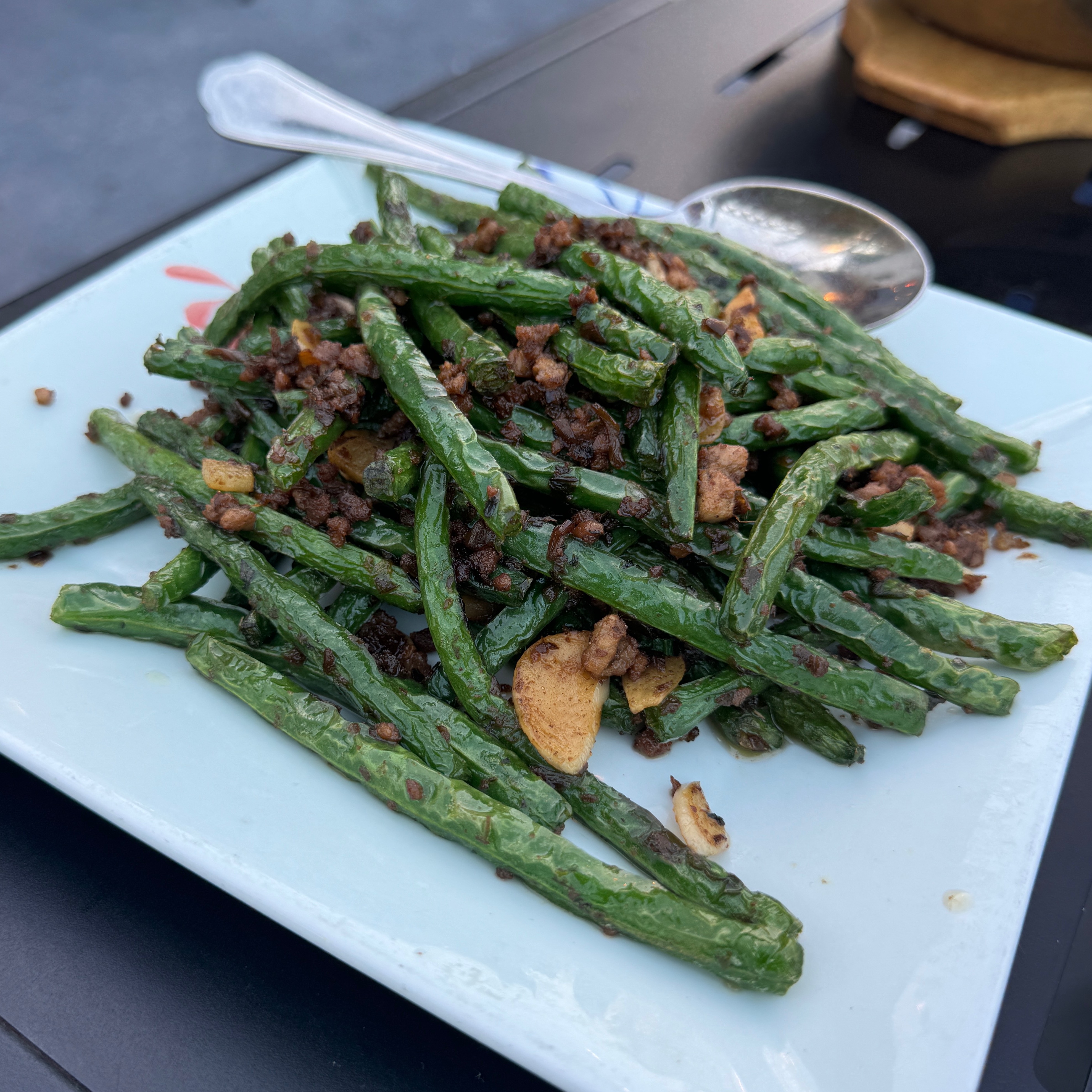 Stir Fried Green Beans with Minced Beef $17 at Sichuan Impression on #foodmento http://foodmento.com/place/12216
