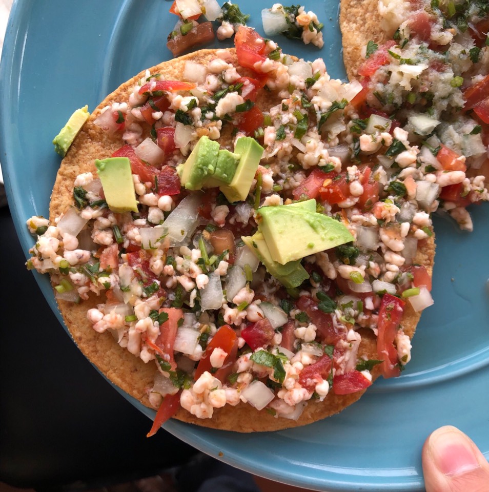 Tostada De Ceviche De Camaron (Shrimp) on #foodmento http://foodmento.com/dish/47313