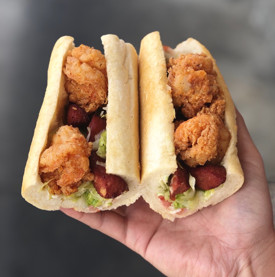 Big Mo’s Favorite (Shrimp, Hot Links) Po Boy Sandwich at Orleans & York Deli on #foodmento http://foodmento.com/place/12277