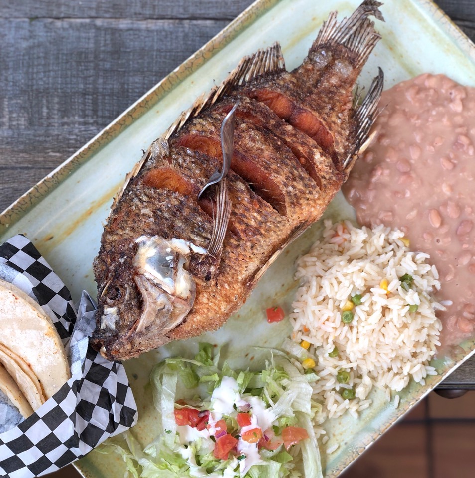 Mojarra Frita (Fried Whole Fish) from Baja California Fish Tacos on #foodmento http://foodmento.com/dish/47447