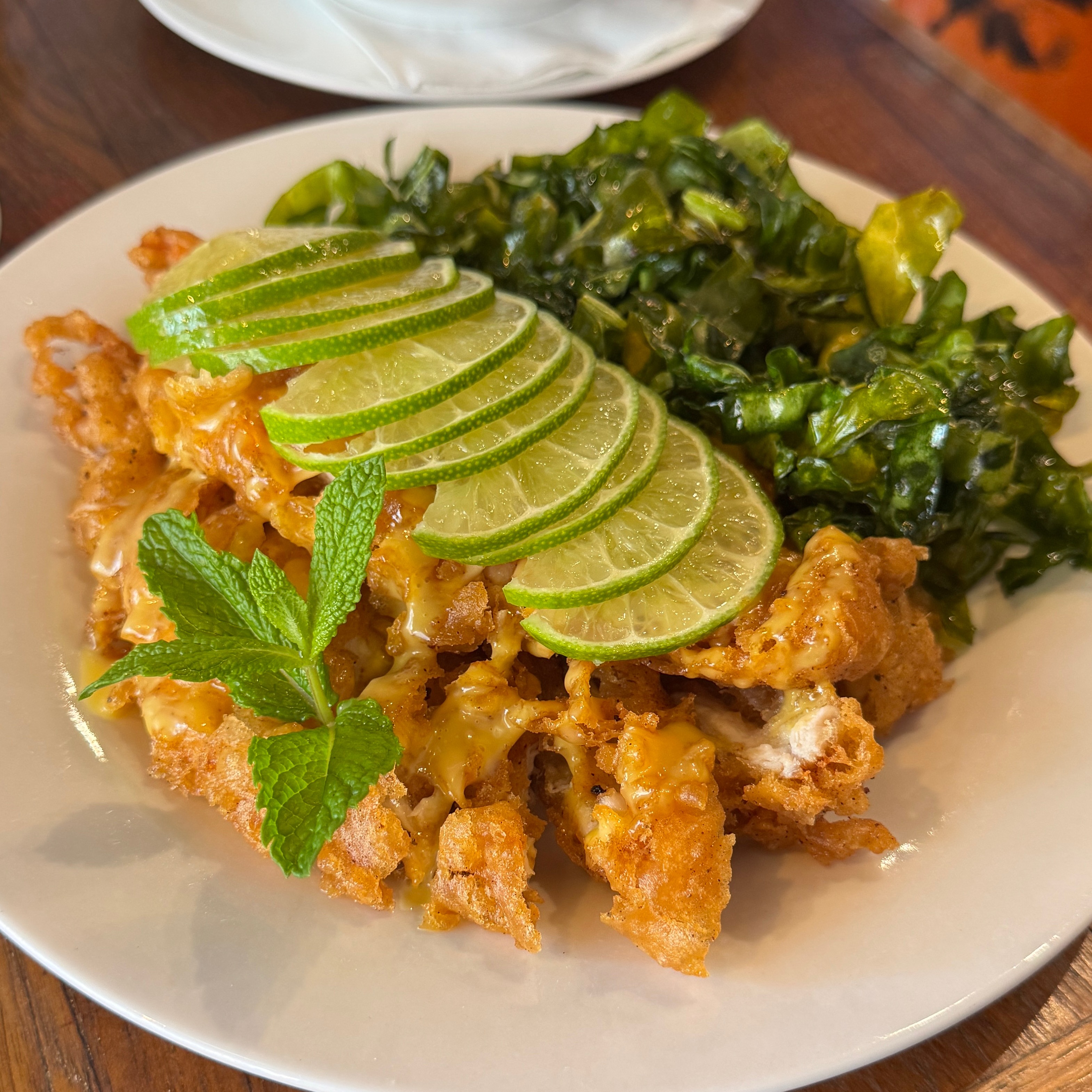 Crispy Chicken Lime Sauce $18 at Noree Thai on Beverly by Chef Fern & Chef Pla on #foodmento http://foodmento.com/place/12293