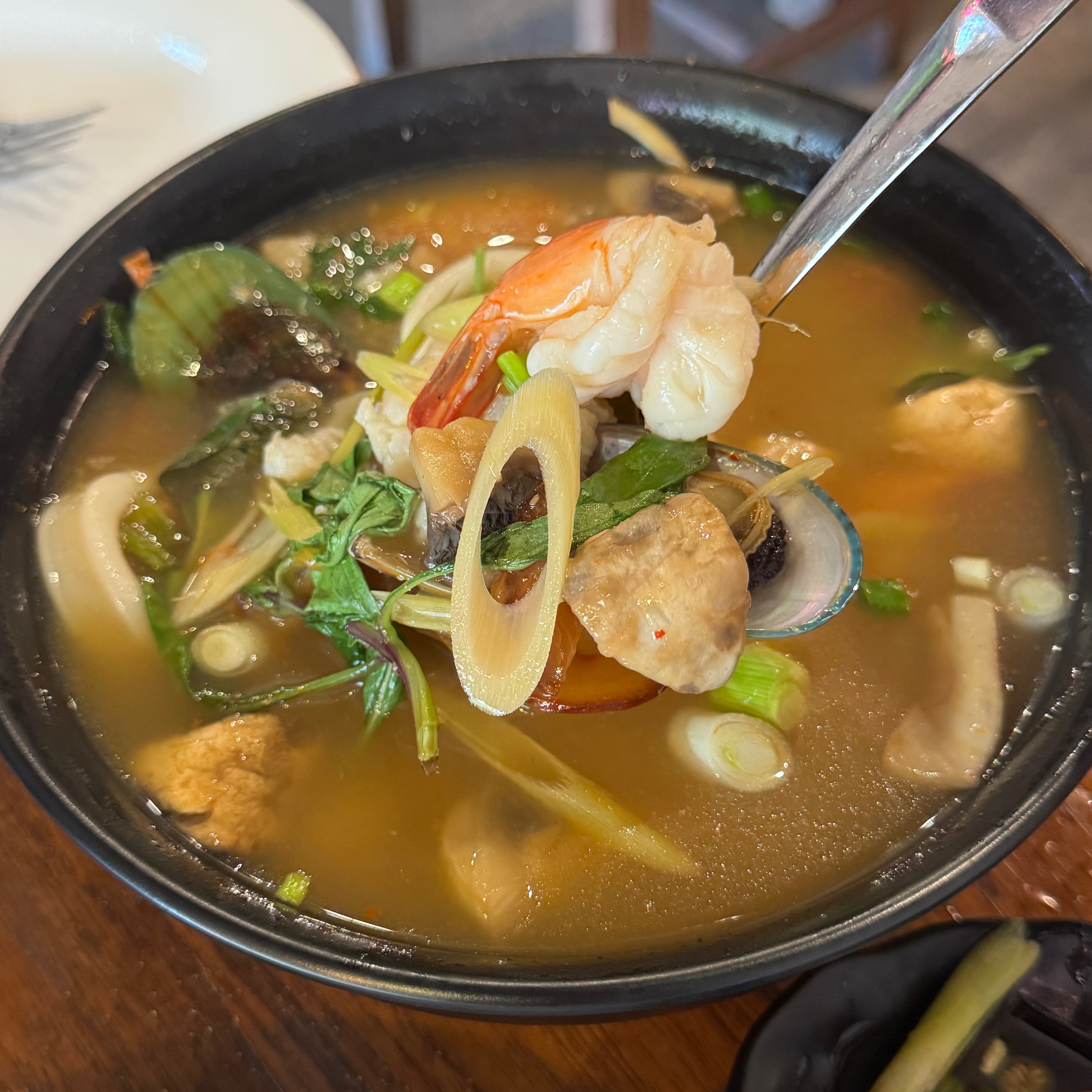 Tom Yum Soup $19 at Noree Thai on Beverly by Chef Fern & Chef Pla on #foodmento http://foodmento.com/place/12293