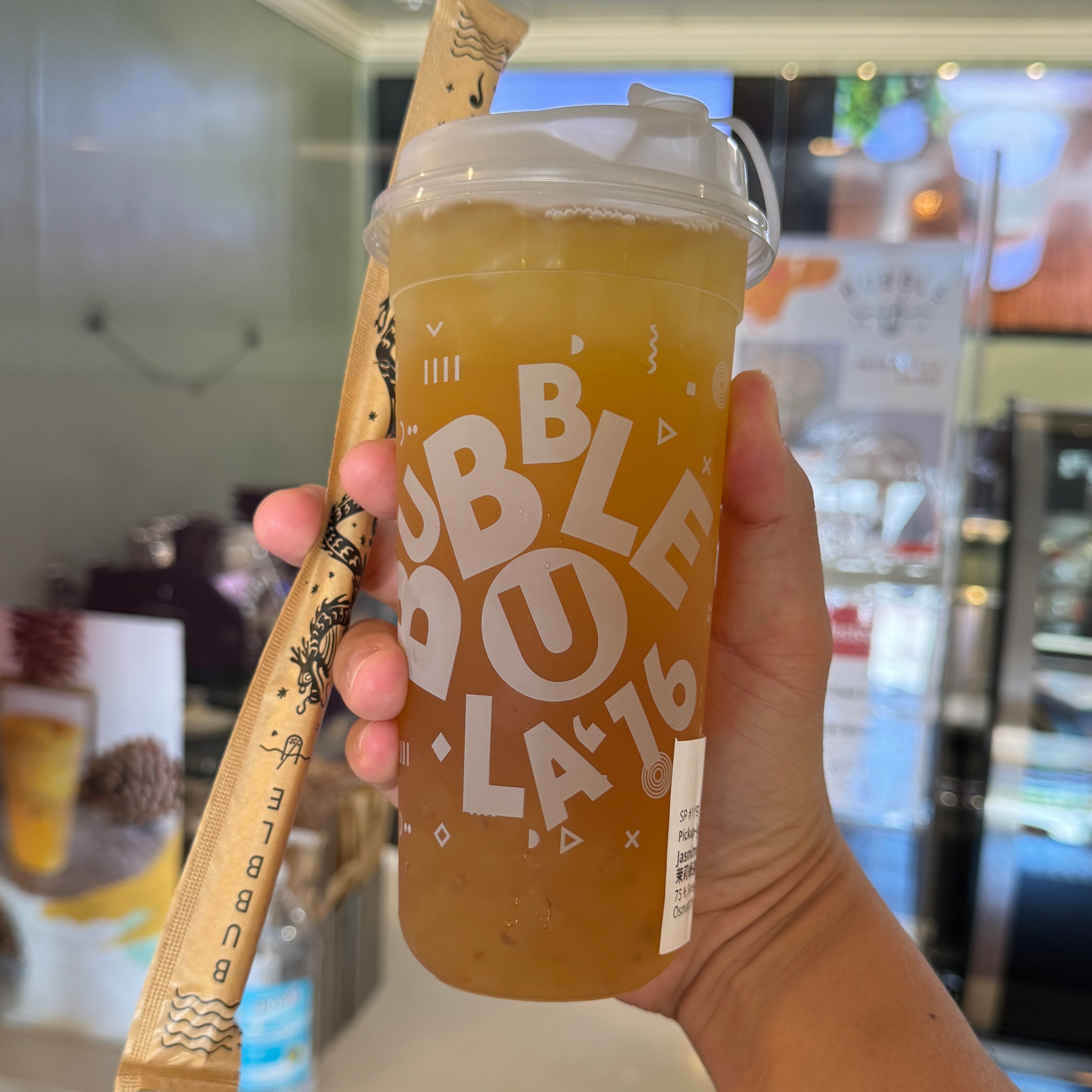 Jasmine Green Tea With Osmanthus Boba $5.40 at Bubble U on #foodmento http://foodmento.com/place/12385