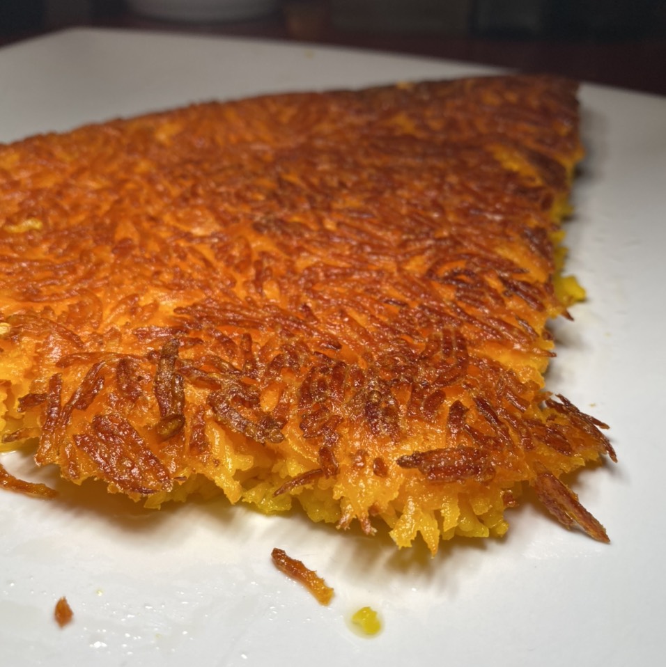 Saffron Tahdig (Persian Crusted Rice) from Farsi Cafe on #foodmento http://foodmento.com/dish/49273