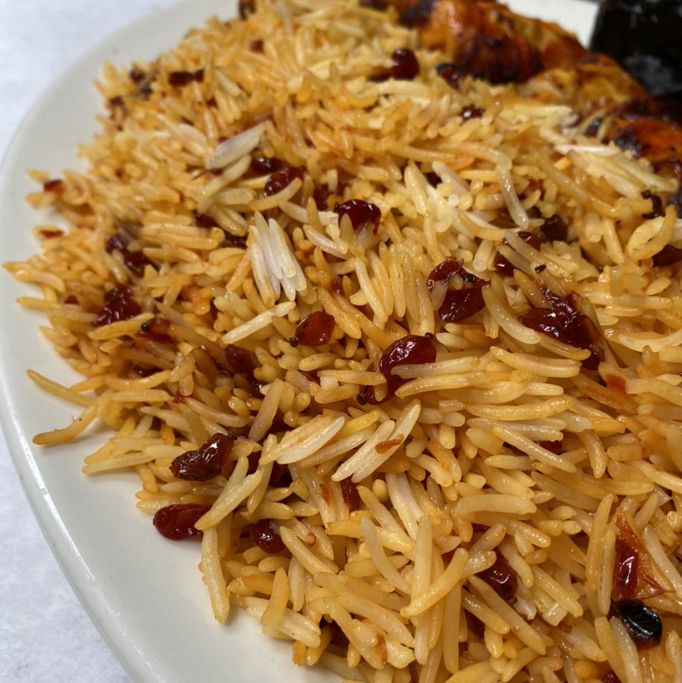 Zereshk Polo - Persian Rice With Barberries at Raffi's Place on #foodmento http://foodmento.com/place/12765