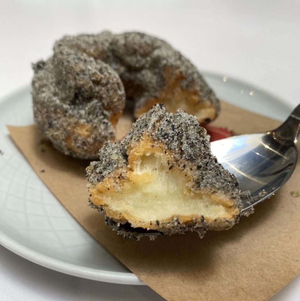 Black Sesame Mochi Donut from Ms. Chi on #foodmento http://foodmento.com/dish/49498