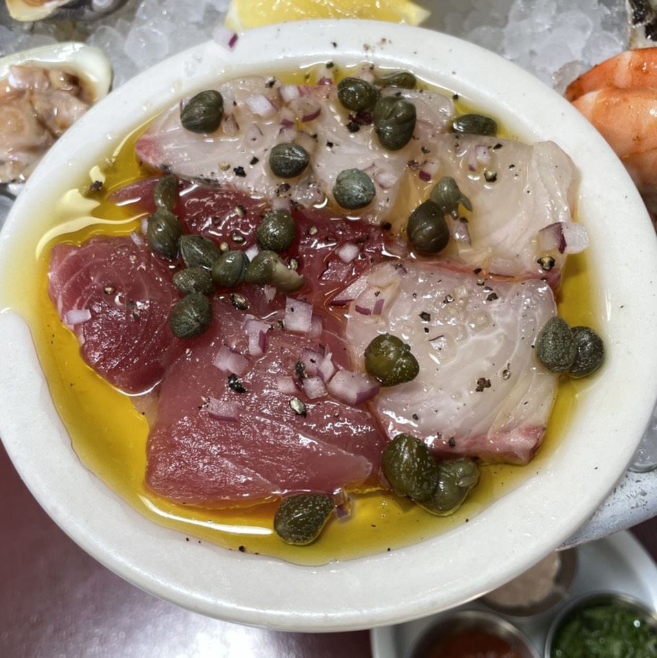 Sicilian Crudo $18 Half from Found Oyster on #foodmento http://foodmento.com/dish/54071