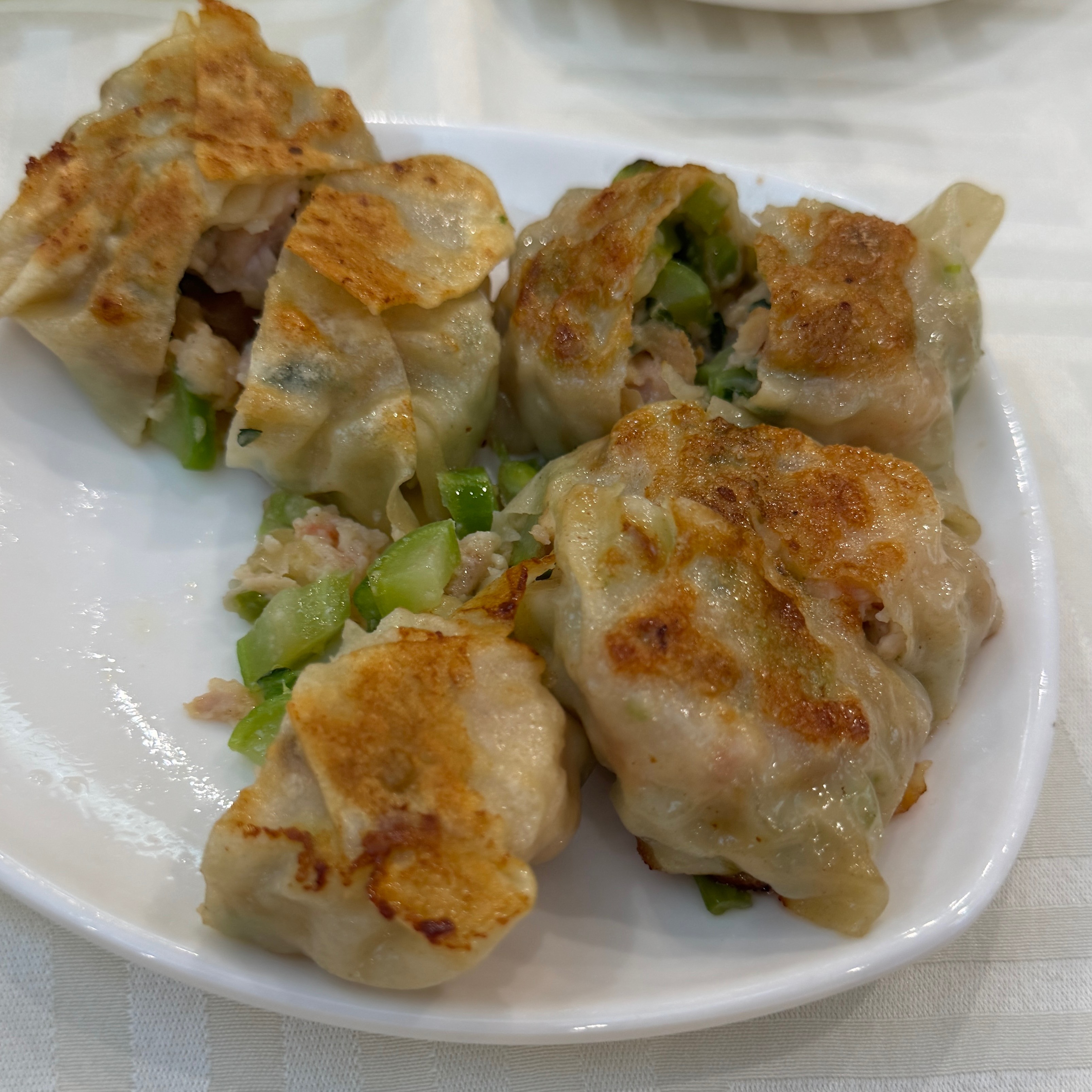 Pan Fried Pork & Vegetable Dumplings $8 at NBC Seafood Restaurant on #foodmento http://foodmento.com/place/13076