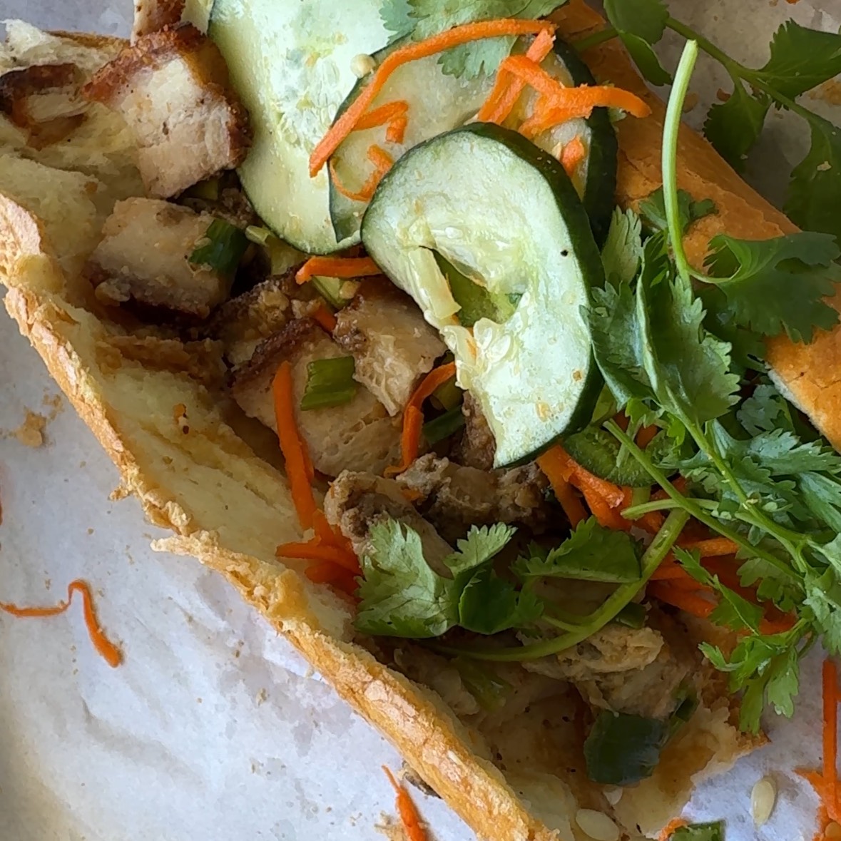 Banh Mi Heo Quay (Crispy Pork) $9.25 at Saigon's Sandwich & Bakery on #foodmento http://foodmento.com/place/13078