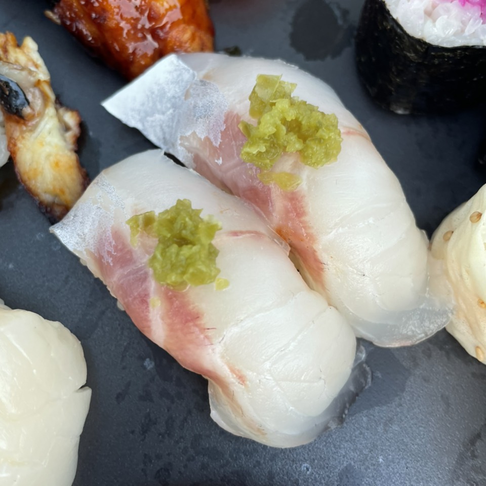Branzino Nigiri Sushi on #foodmento http://foodmento.com/dish/51106