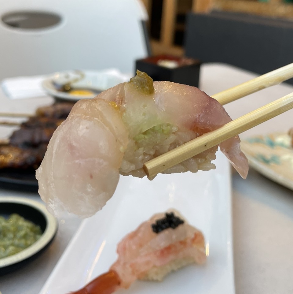 Itoyori (Japanese Threafin Bream) Sushi at Osen Izakaya on #foodmento http://foodmento.com/place/13174