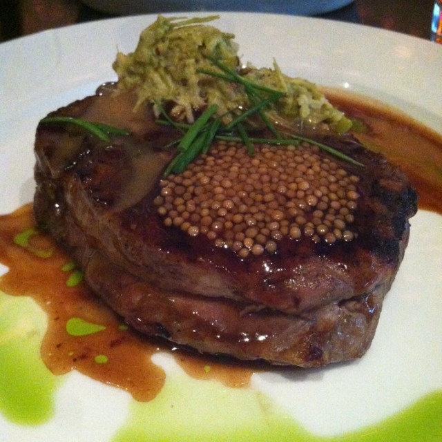 Slow Roasted Prime Rib (Garlic, Mustard rub, Au Jus) at 5A5 Steak Lounge on #foodmento http://foodmento.com/place/1320