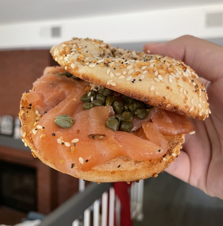 Bagel Sandwich With Lox, Capers (BYO) from Brooklyn Bagel on #foodmento http://foodmento.com/dish/51664