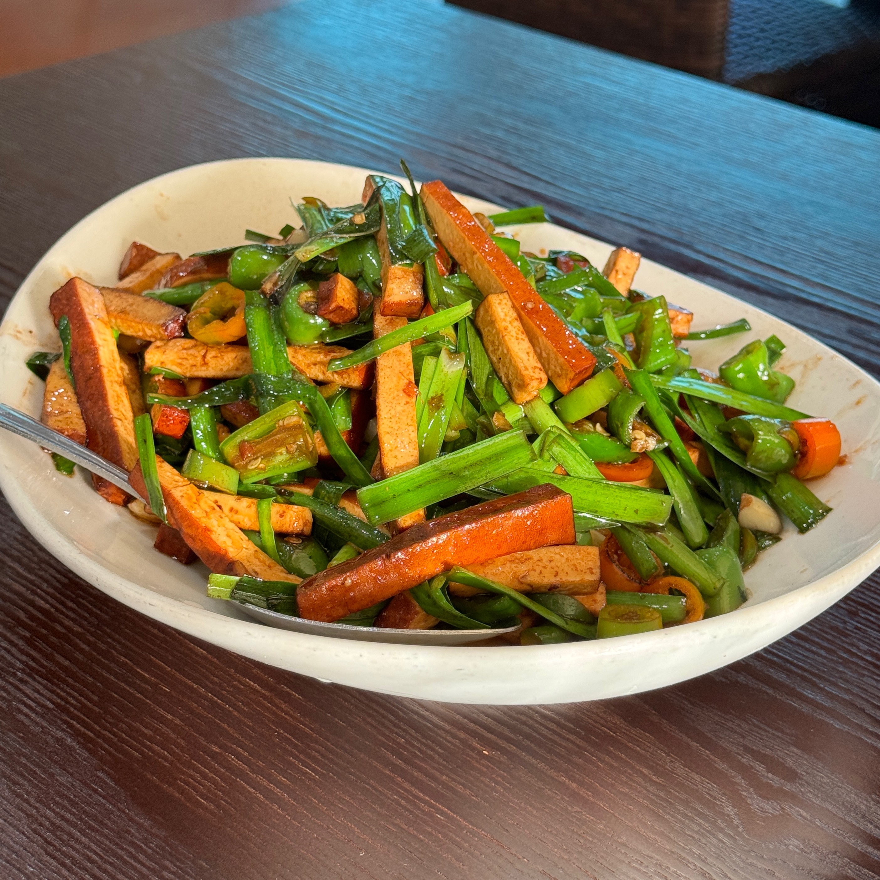 Sauteed Bean Curd With Leek $17 at Hunan Chilli King on #foodmento http://foodmento.com/place/13306