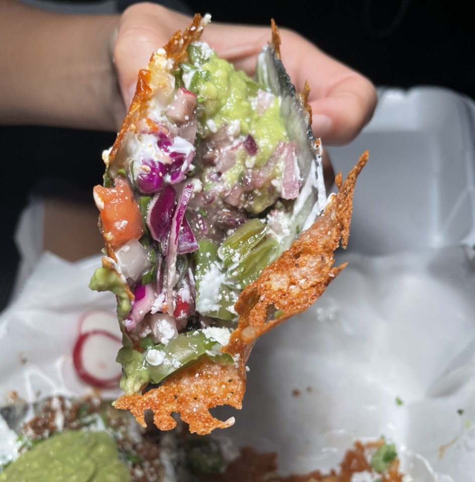 Frijoles con Nopal (Black Bean & Cactus Salad) Quesataco $4 at Villa’s Tacos on #foodmento http://foodmento.com/place/13528
