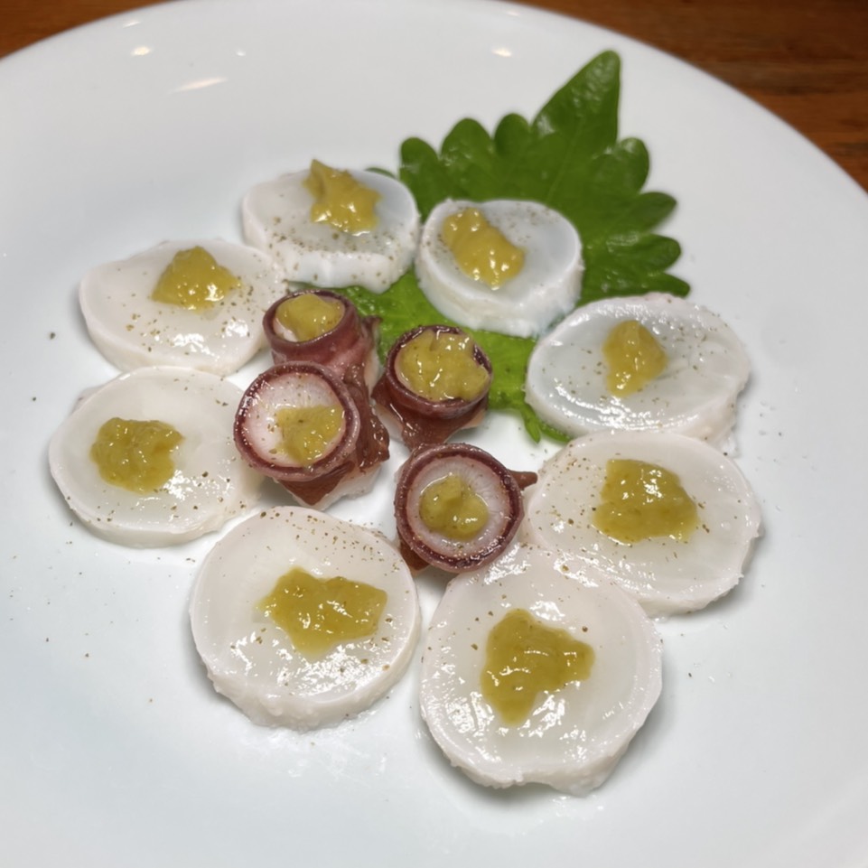 Namadako Yuzukosho (Raw Octopus With Yuzu Pepper) $13.50 from Fukuno Restaurant on #foodmento http://foodmento.com/dish/52800