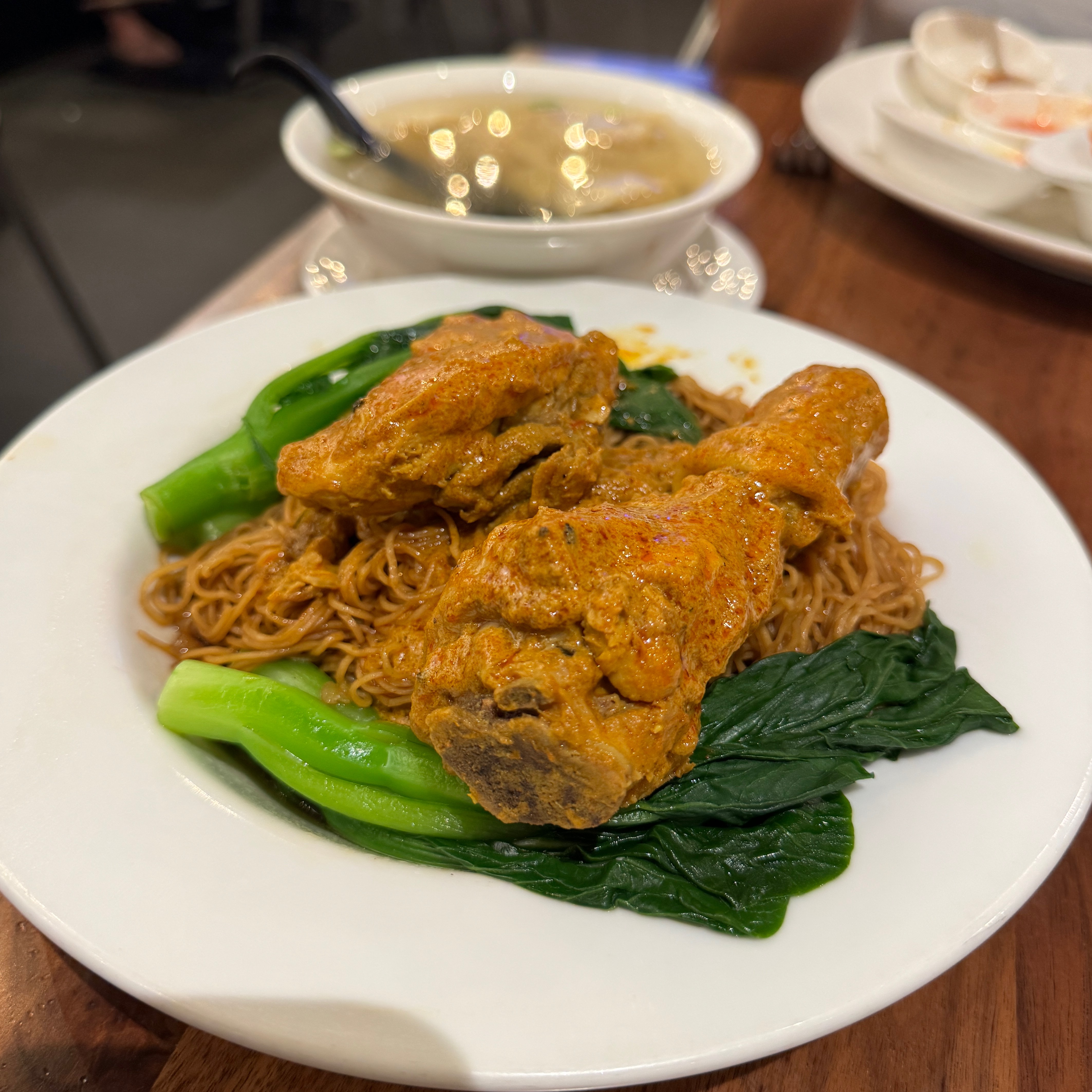Dry Wanton Mee With Curry Chicken $16 at Ipoh Kopitiam on #foodmento http://foodmento.com/place/13743