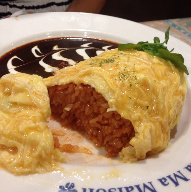 Omu Rice (Ketchup Rice Wrapped In Omelette) at Ma Maison Restaurant on #foodmento http://foodmento.com/place/1374