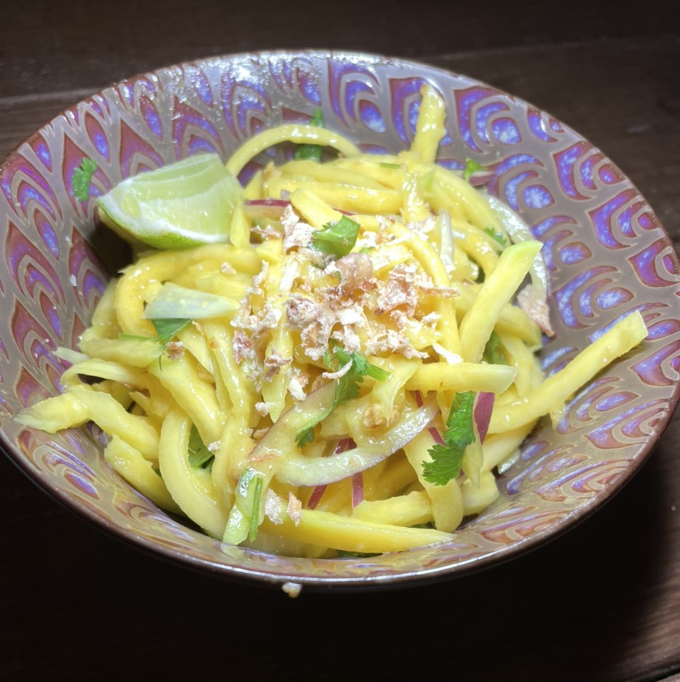 Yangon Mango Salad (Tha Yet Thee Thoke)  $13 from Burma Joy on #foodmento http://foodmento.com/dish/53792
