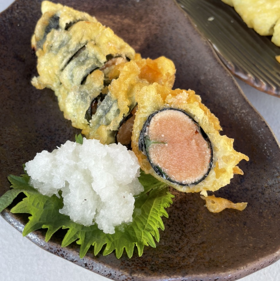 Mentaiko Shiso Roll Tempura $15 from Hakata Izakaya HERO on #foodmento http://foodmento.com/dish/53916