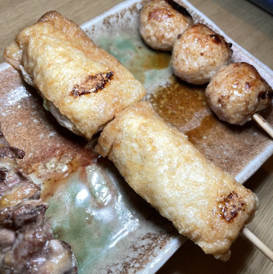 Kitsune (Chicken In Deep Fried Bean Curd) $3.50 from Torimatsu Yakitori on #foodmento http://foodmento.com/dish/54126