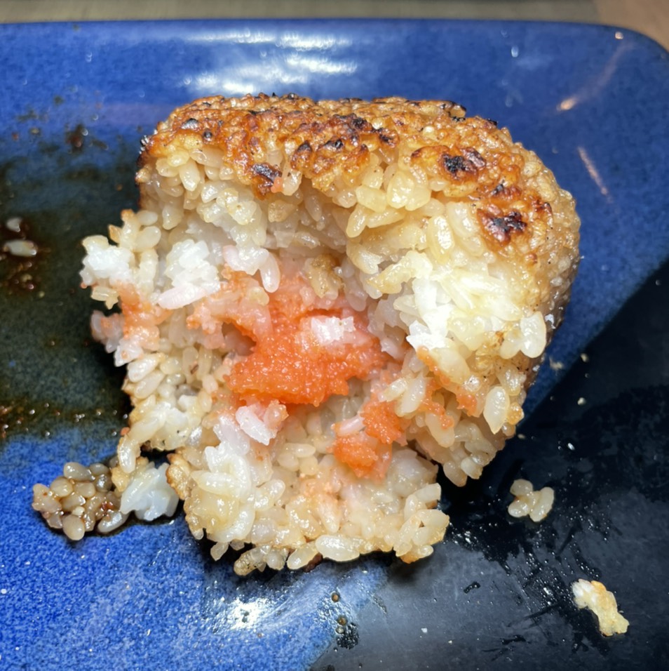 Yaki Onigiri, Spicy Cod Roe $6 from Torimatsu Yakitori on #foodmento http://foodmento.com/dish/54131