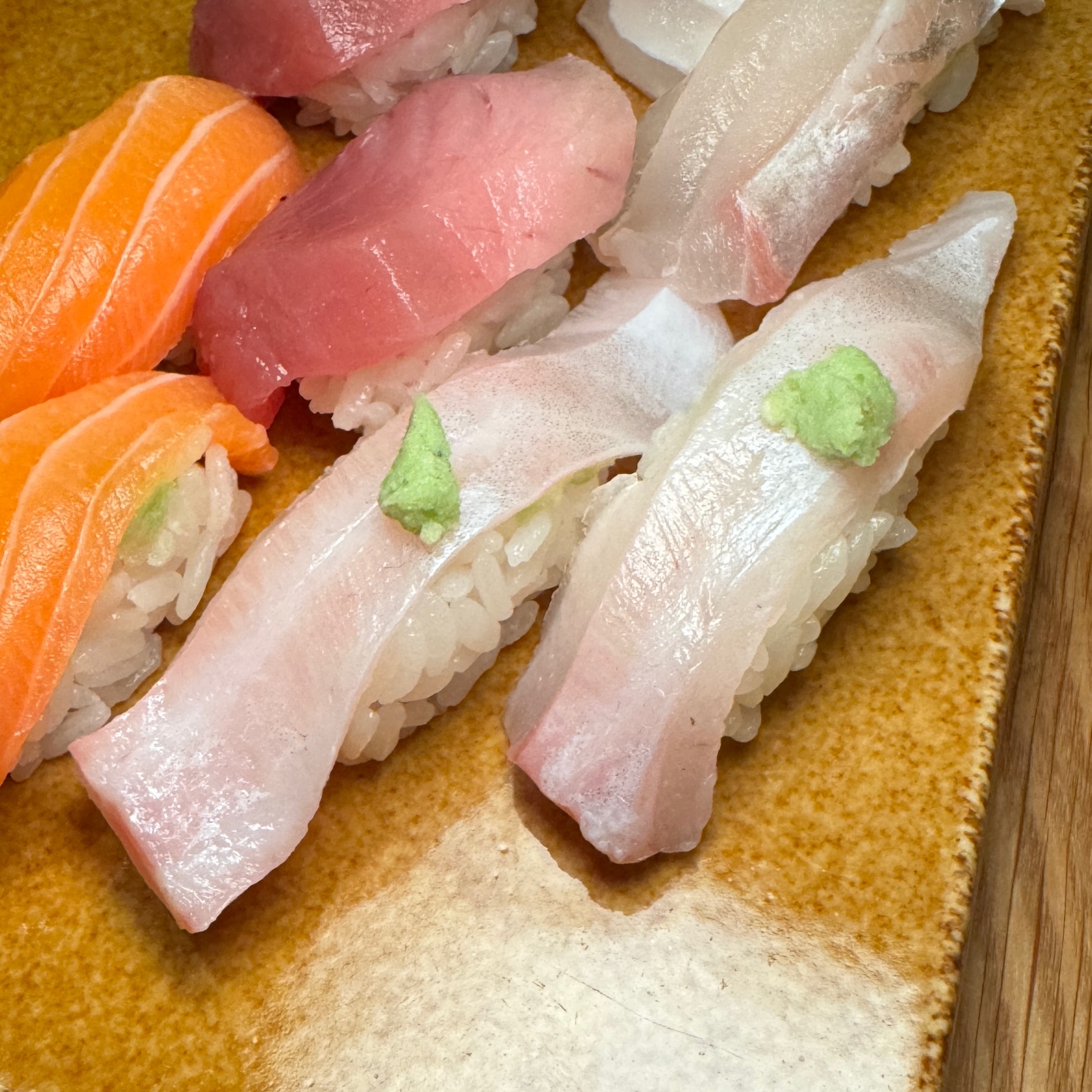 Ishigaki Dai (spotted Knifejaw) Nigiri $14 at n/soto on #foodmento http://foodmento.com/place/13997
