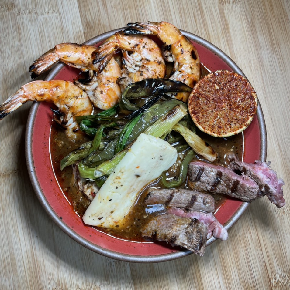 Molcajete Surf & Turf $38 on #foodmento http://foodmento.com/dish/54252