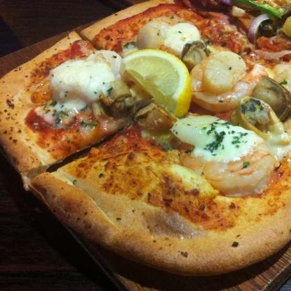 Seafood (Gourmet Pizza) at Crust Gourmet Pizza Bar on #foodmento http://foodmento.com/place/140