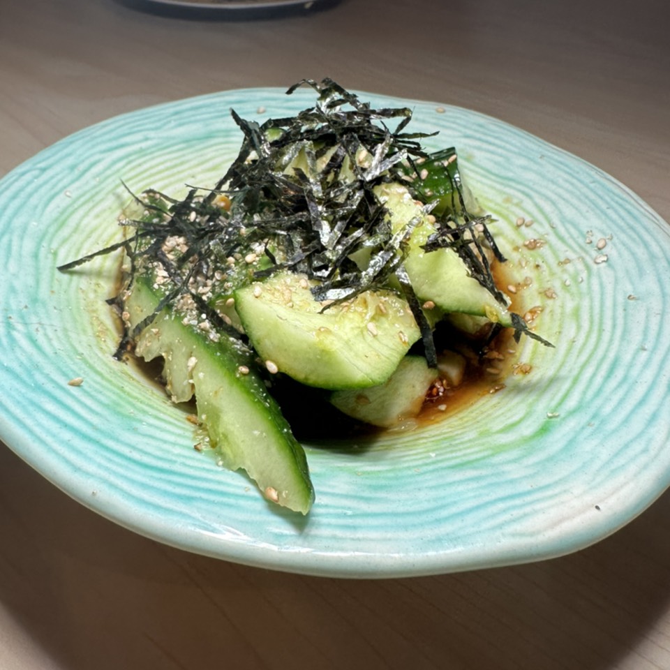 Crushed Spicy Cucumber Tataki $5 at Aburiya Ibushi on #foodmento http://foodmento.com/place/14197