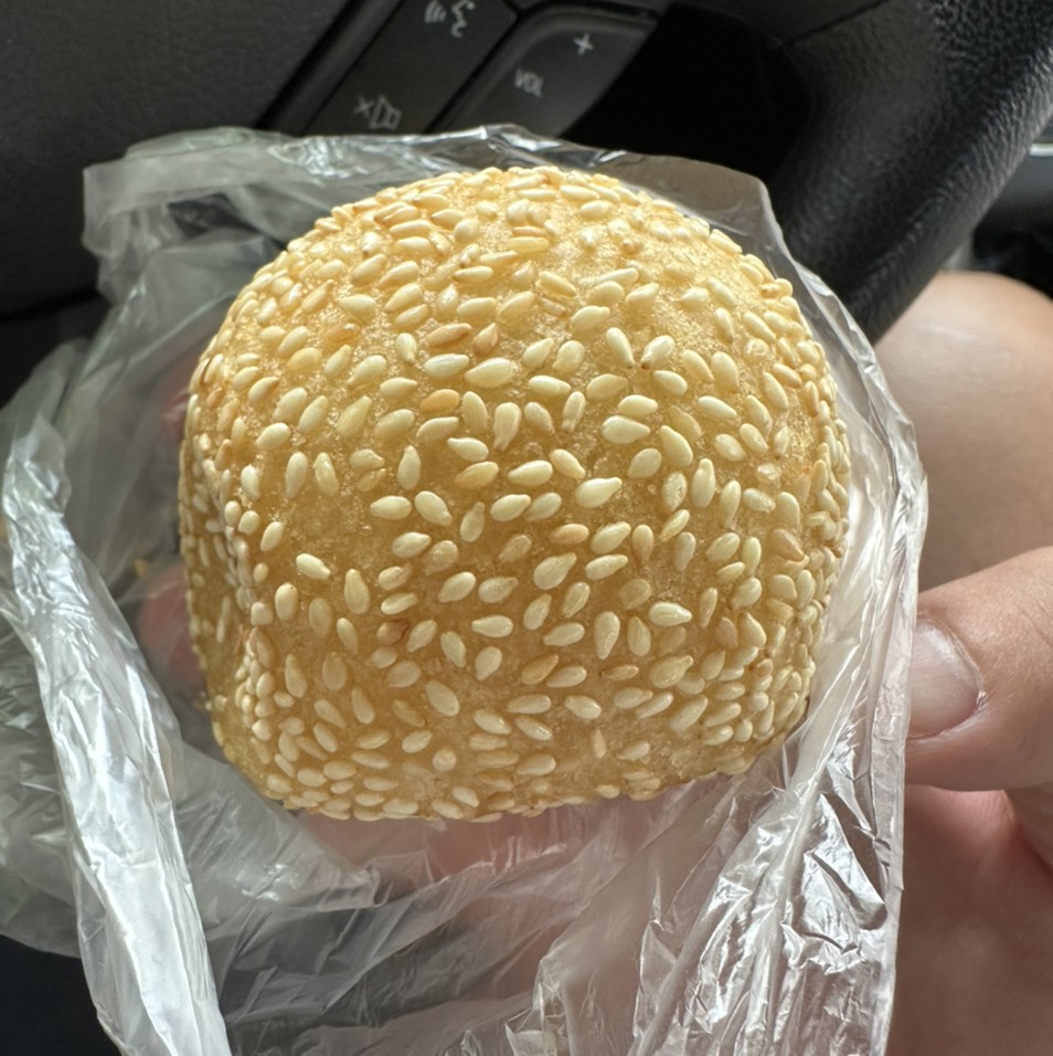 Sesame Ball With Red Bean $1.75 at Sing Cheong Yuan Bakery on #foodmento http://foodmento.com/place/14214