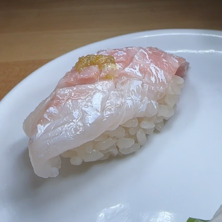 Engawa Nigiri (Halibut Fin) Special  from Hamasaku on #foodmento http://foodmento.com/dish/55364