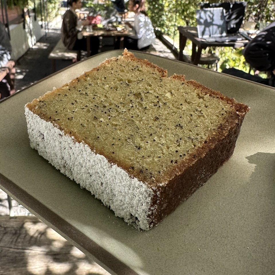 Lemon Poppyseed Tea cake $6 from Tartine Santa Monica on #foodmento http://foodmento.com/dish/55456