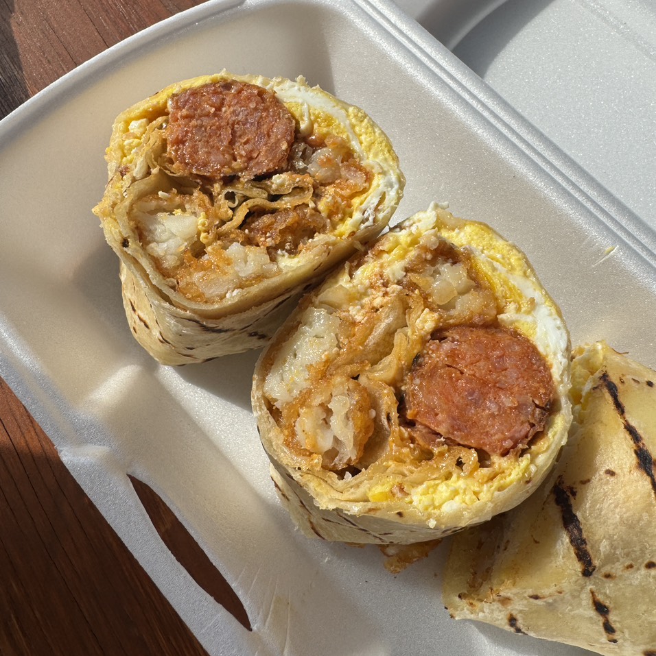 Breakfast Burrito With Longaniza $12 from Macheen on #foodmento http://foodmento.com/dish/56993