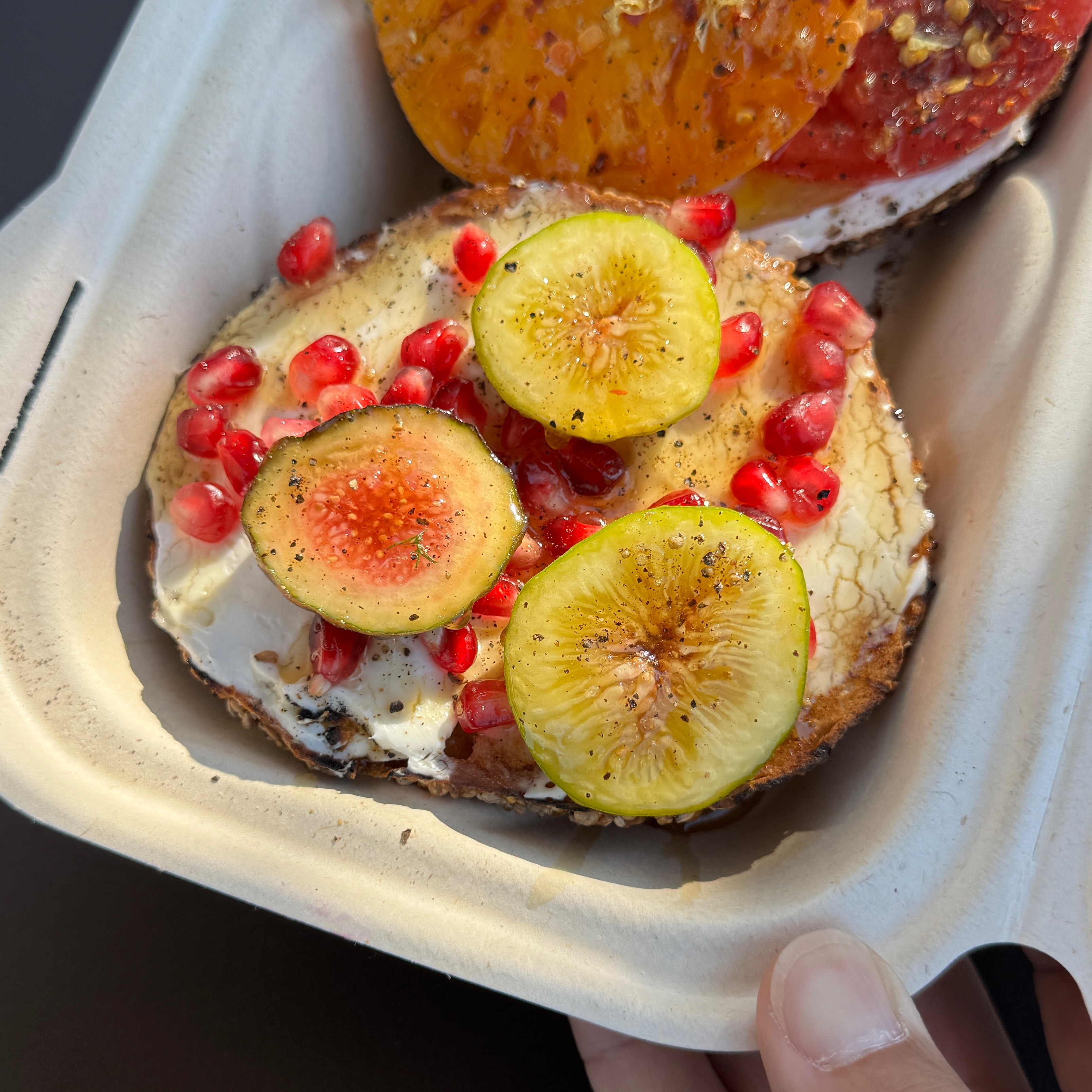 Pre Jam (Seasonal Fruit, Cream Cheese) $8 Half from Layla Bagels on #foodmento http://foodmento.com/dish/61336