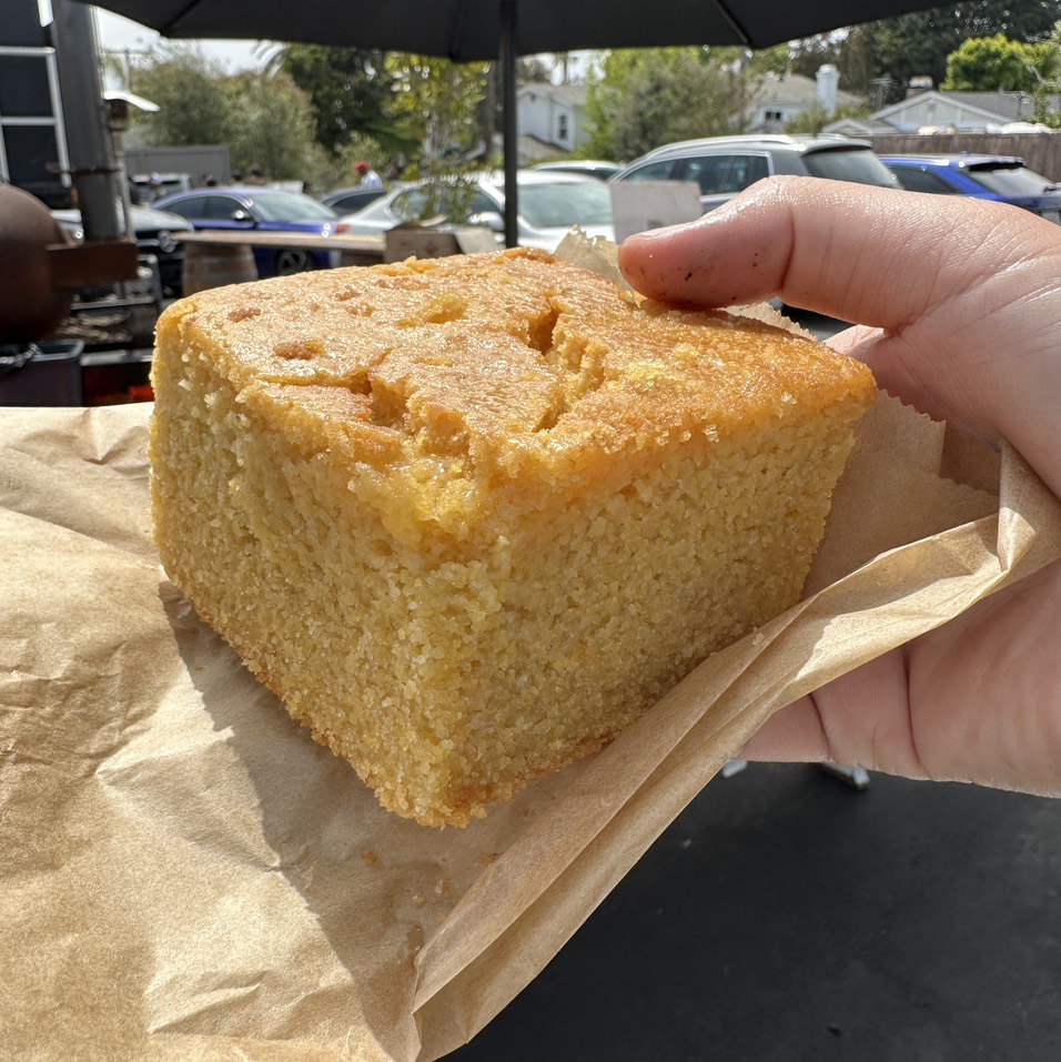 Honey Butter Cornbread $5 from APL BBQ (Pop Up) on #foodmento http://foodmento.com/dish/55850