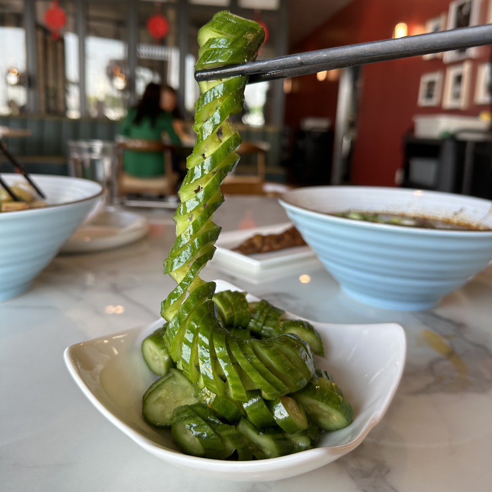 Marinated Cucumber $6.50 was $6 at Dun Huang on #foodmento http://foodmento.com/place/14433