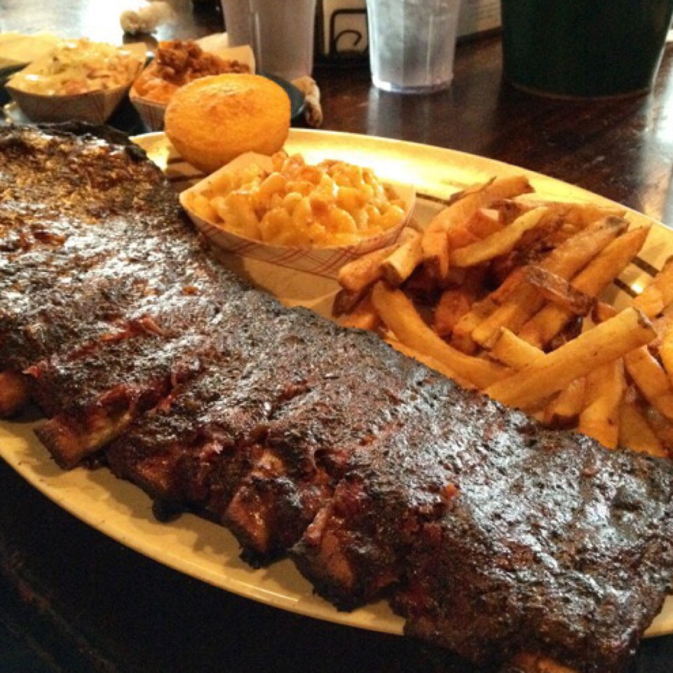Sweetheart Special (Full Rack Pork Ribs, 4 Sides) at Dinosaur Bar-B-Que on #foodmento http://foodmento.com/place/1444