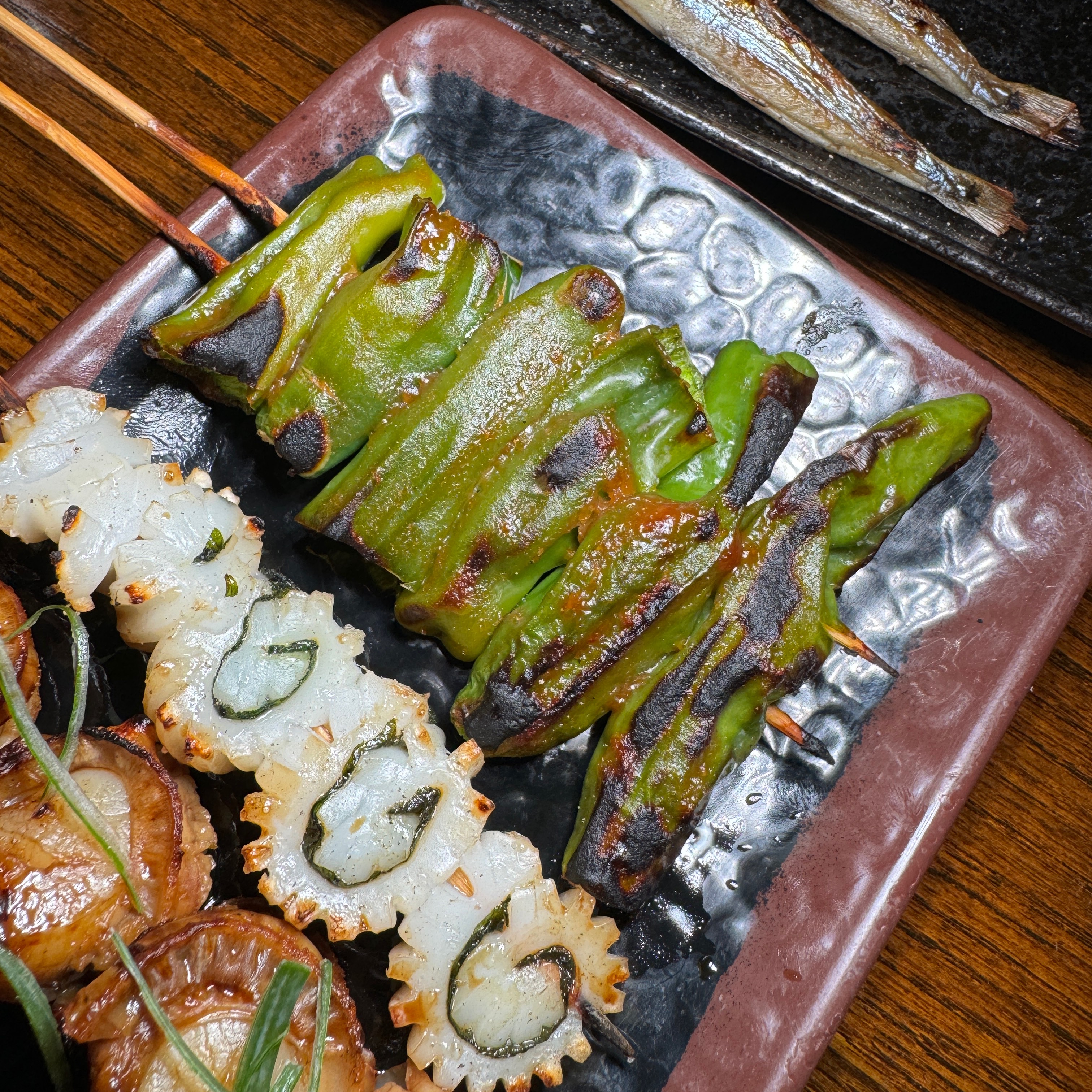 Japanese Green Pepper $3.75 at Yakitori Koshiji on #foodmento http://foodmento.com/place/14611