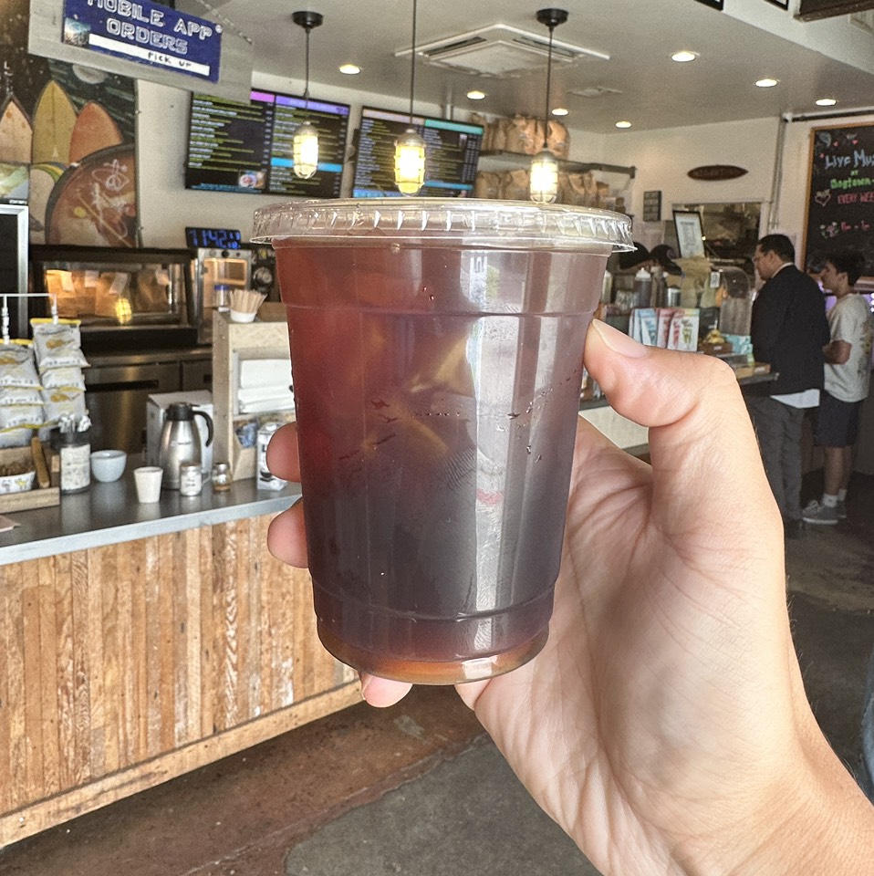 Cold Brew Iced Coffee (White Label From Groundworks) $4 from Dogtown Coffee on #foodmento http://foodmento.com/dish/56570