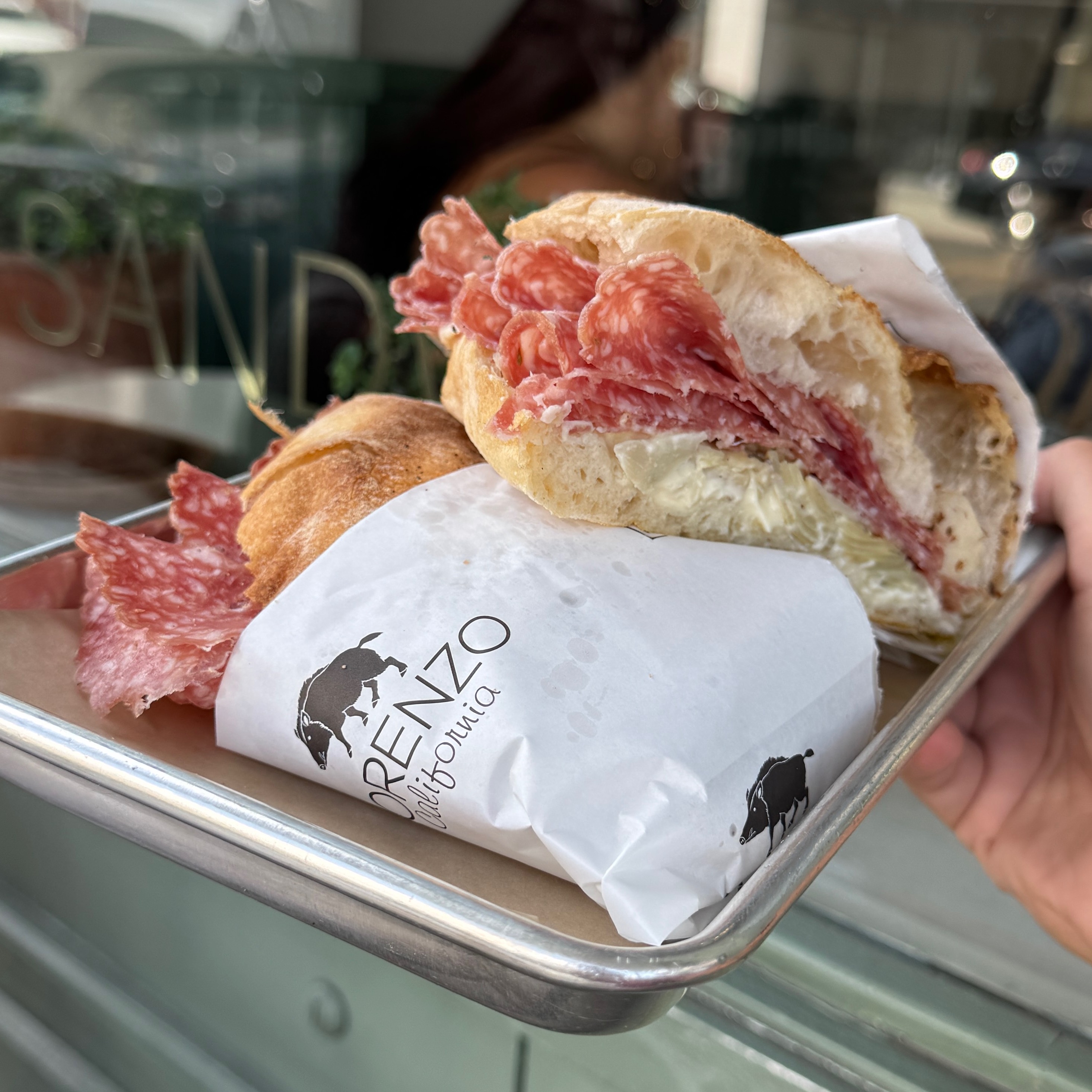 Salamino Sandwich (Finocchiona Salame)  $21 at Lorenzo California on #foodmento http://foodmento.com/place/14648