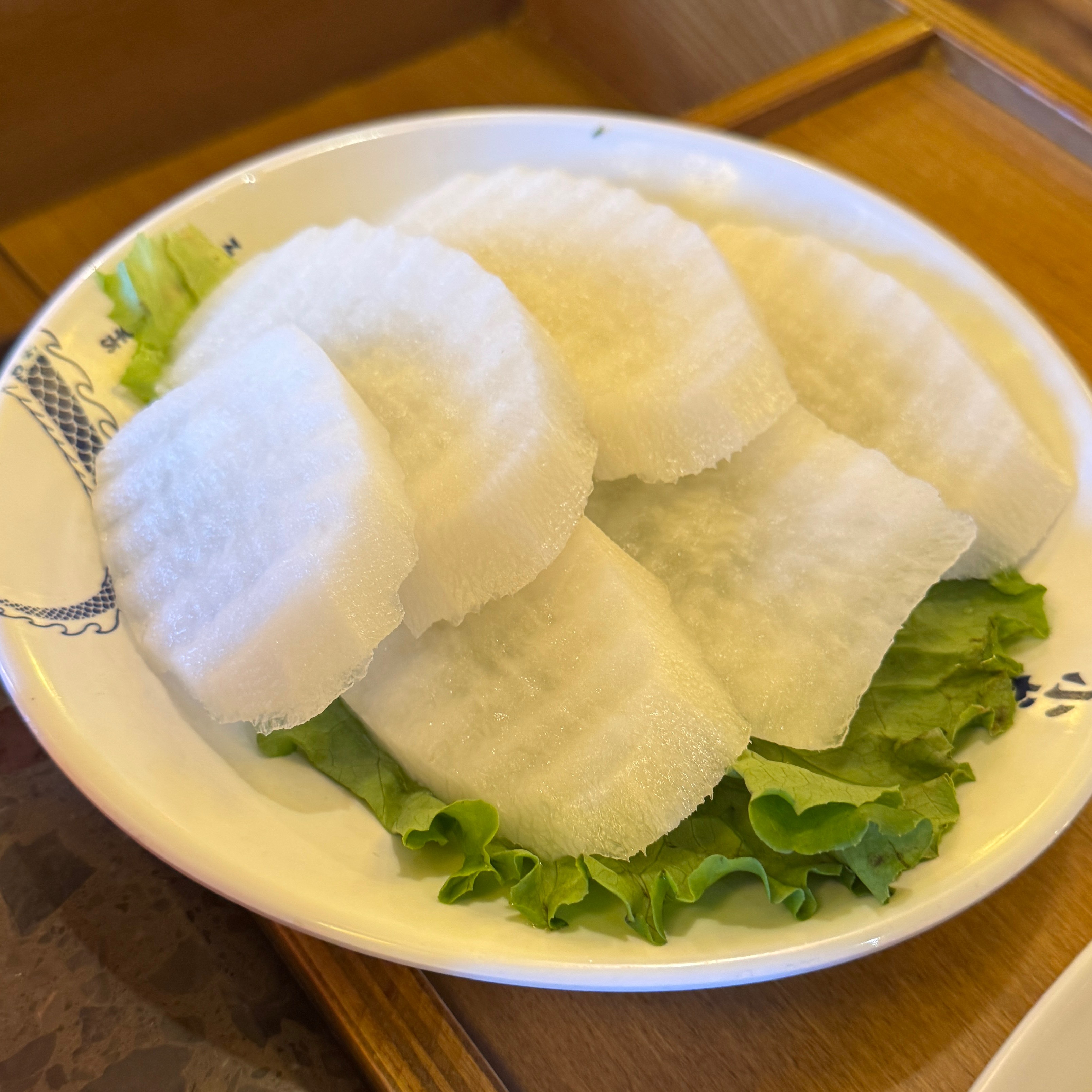 Sliced Raddish at Xiao Long Kan Hotpot 小龙坎老火锅 on #foodmento http://foodmento.com/place/14676