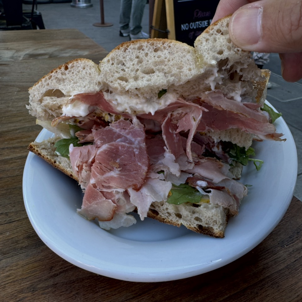 Porchetta Sandwich $21 at Tre Mani on #foodmento http://foodmento.com/place/14683
