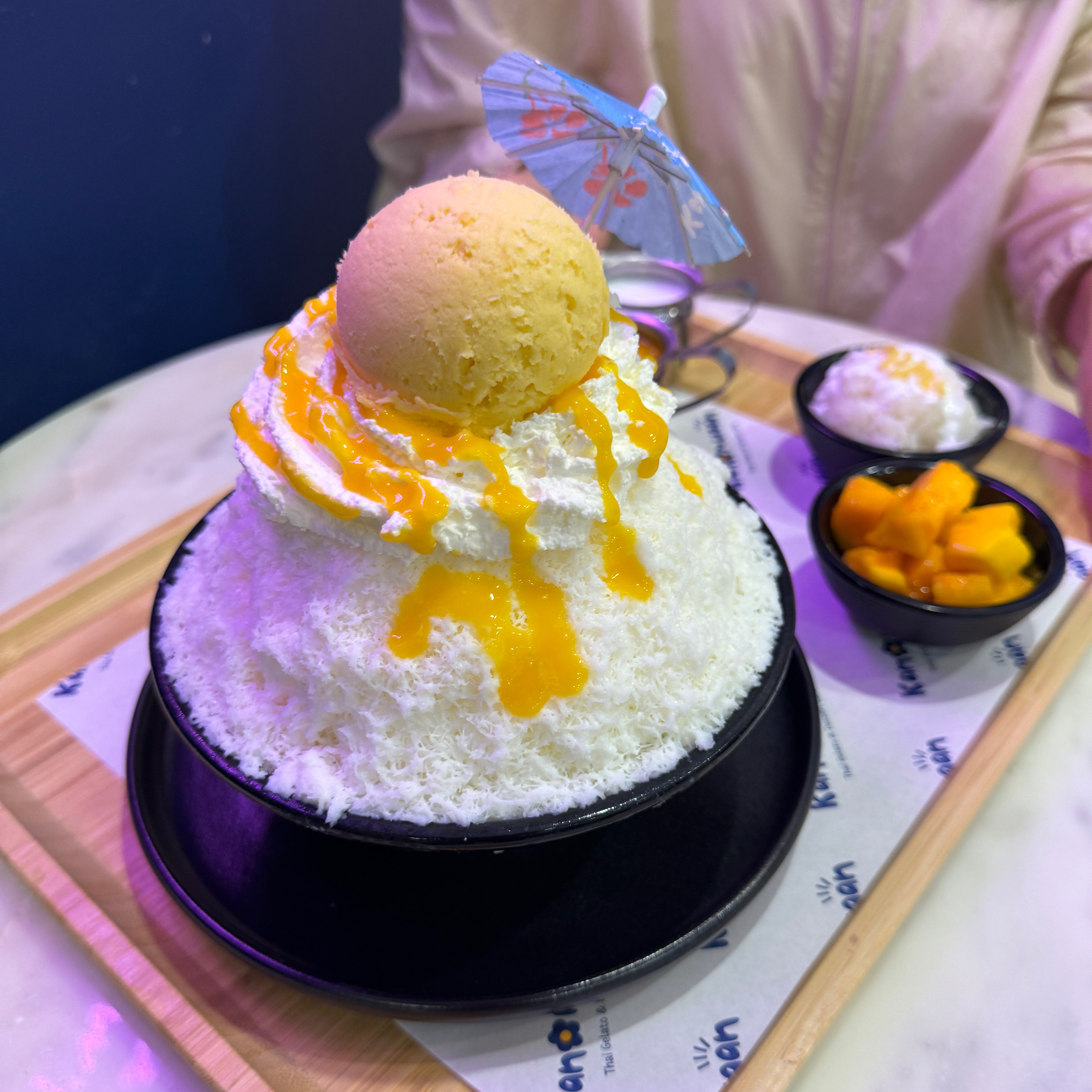 Mango Sticky Rice Shaved Ice $15 at Kanomwaan Thai Gelato and Dessert Cafe on #foodmento http://foodmento.com/place/14903