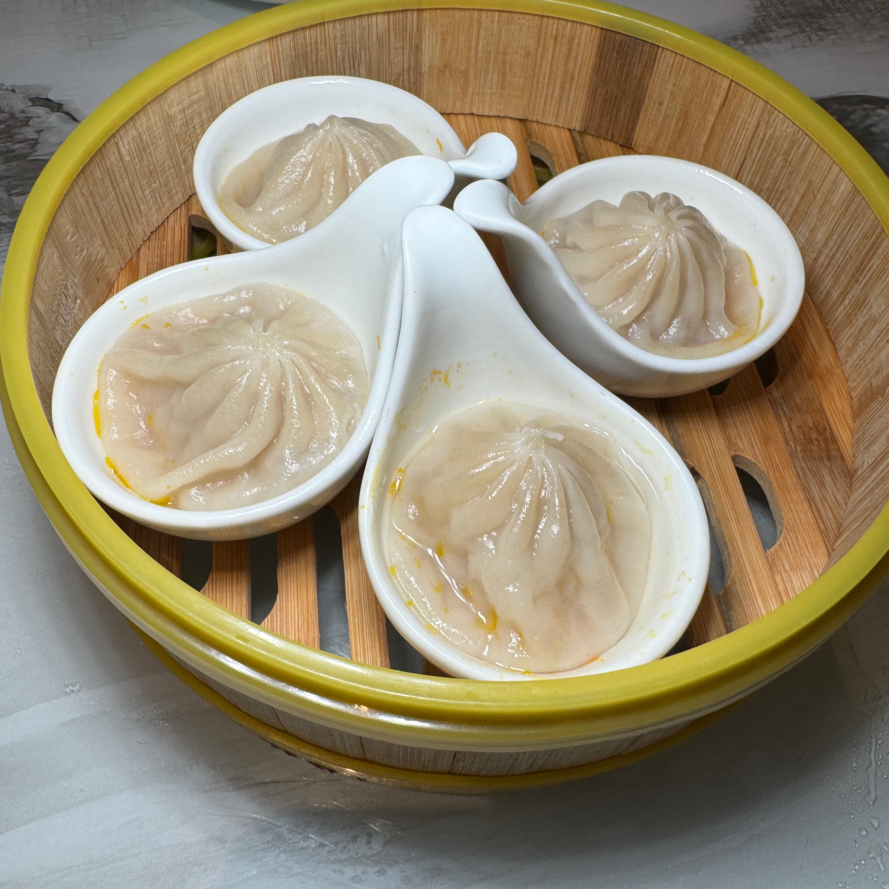 Pork Soup Dumplings $8 For 4 at Palette Tea Lounge on #foodmento http://foodmento.com/place/14949